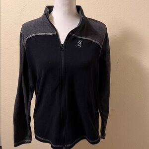 Kids size lg Browning Charcoal Fleece with Gold Accents